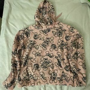 Pink Mickey Mouse fleece hoodie